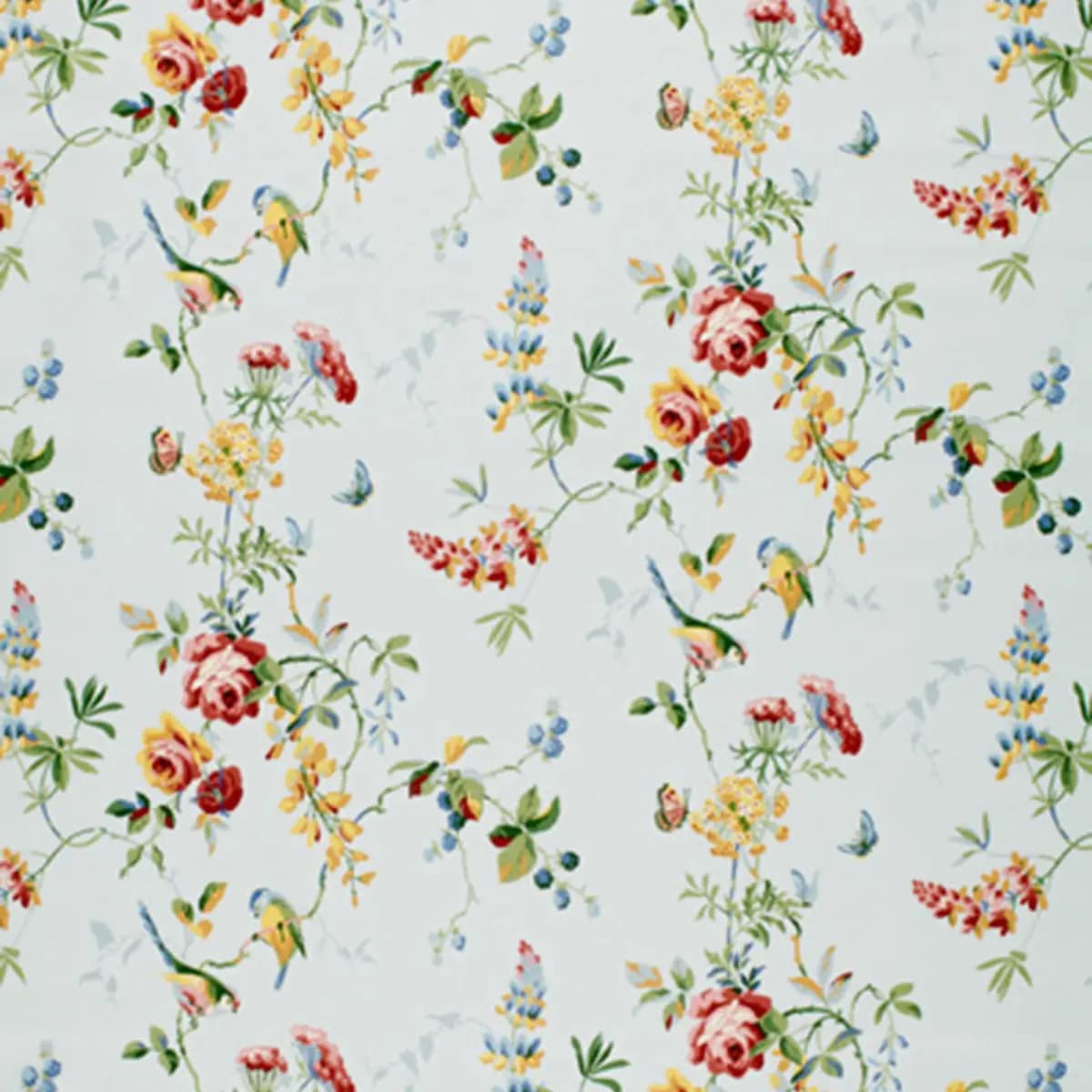 CHICKADEE FLORAL_ SKY