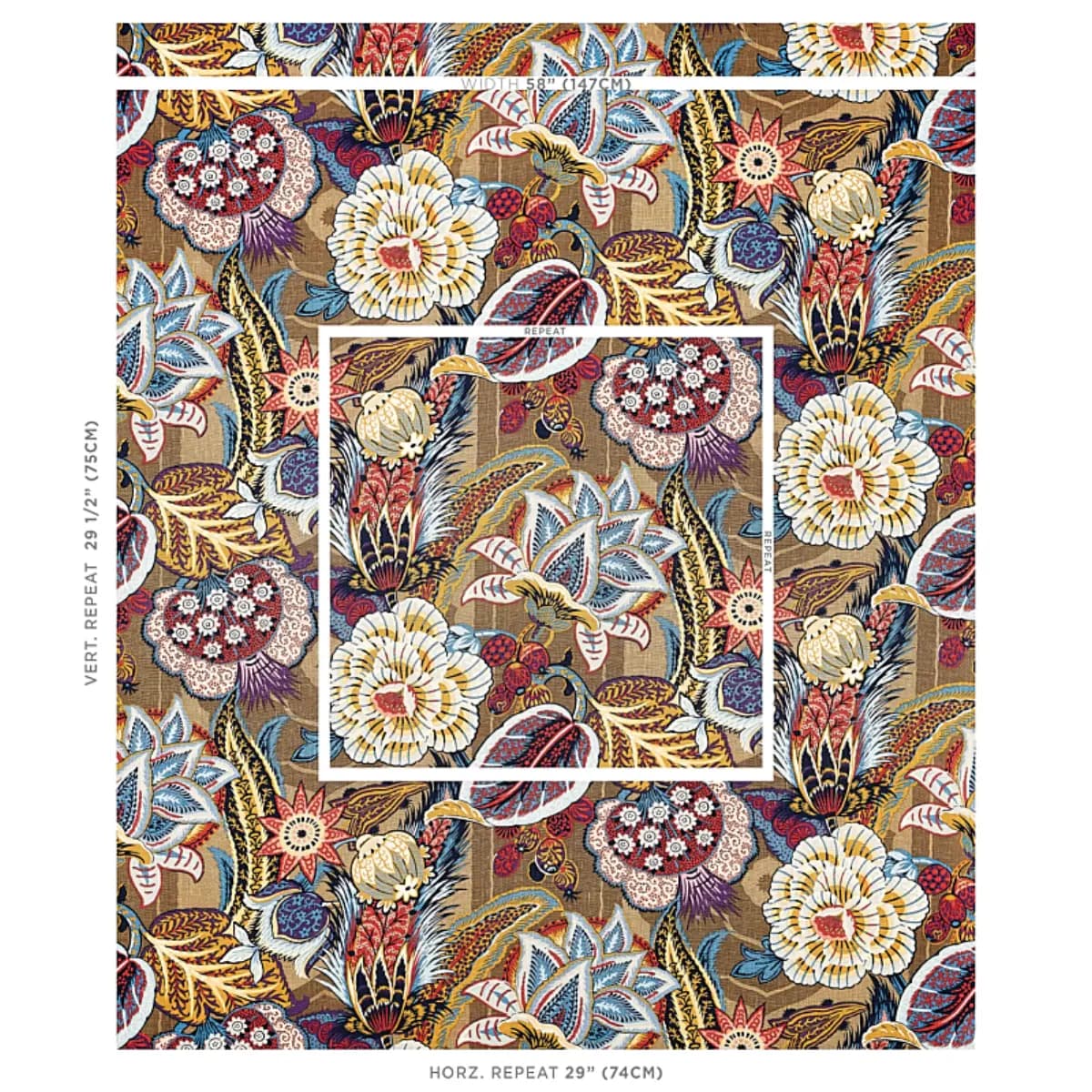 ZANZIBAR LINEN PRINT_ CERULEAN