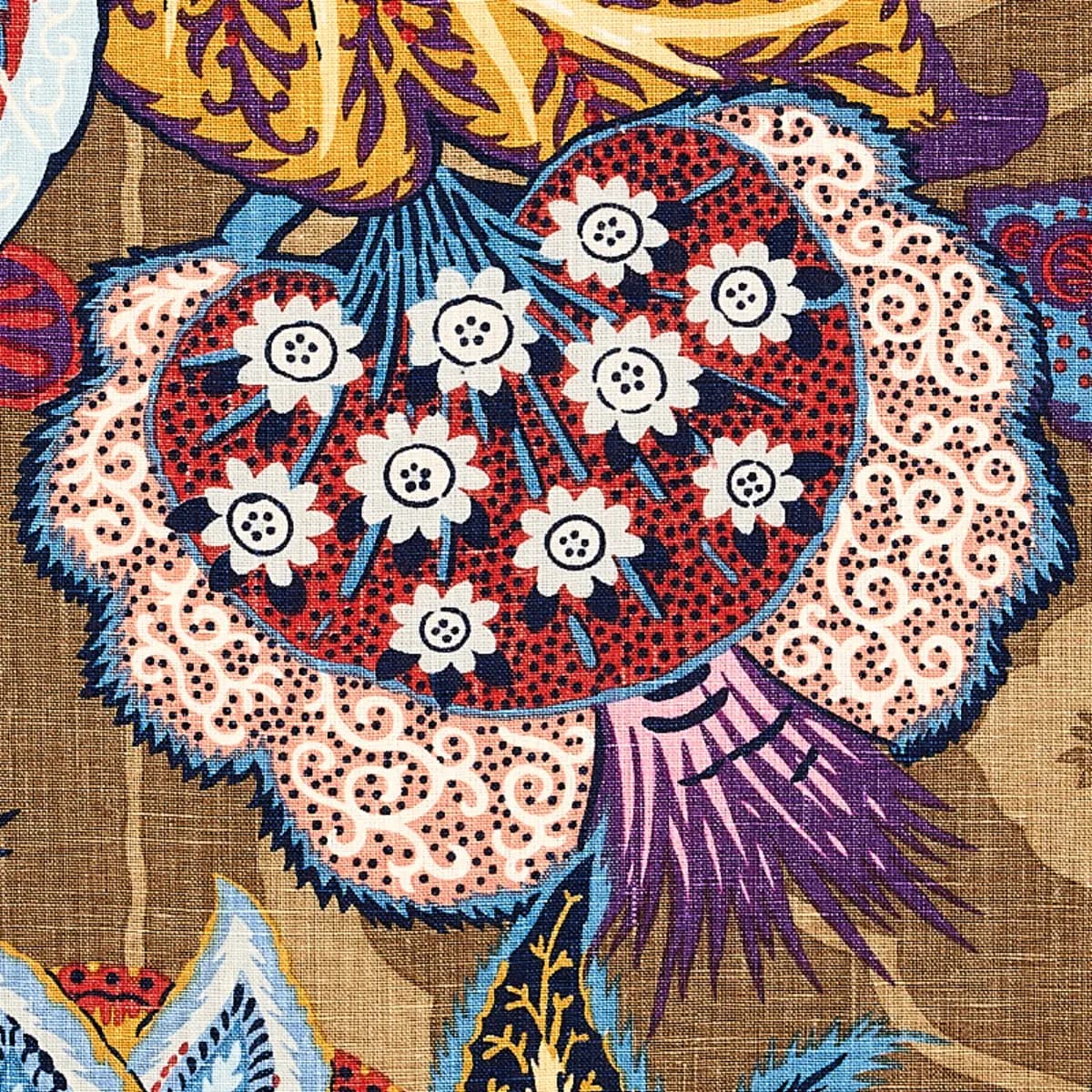 ZANZIBAR LINEN PRINT_ CERULEAN