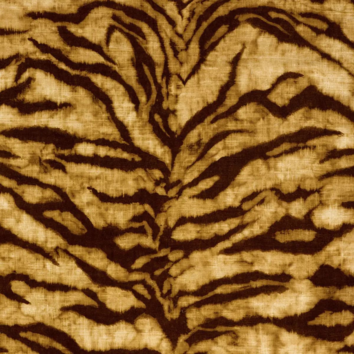 TIGRE LINEN PRINT_ GOLDEN BROWN