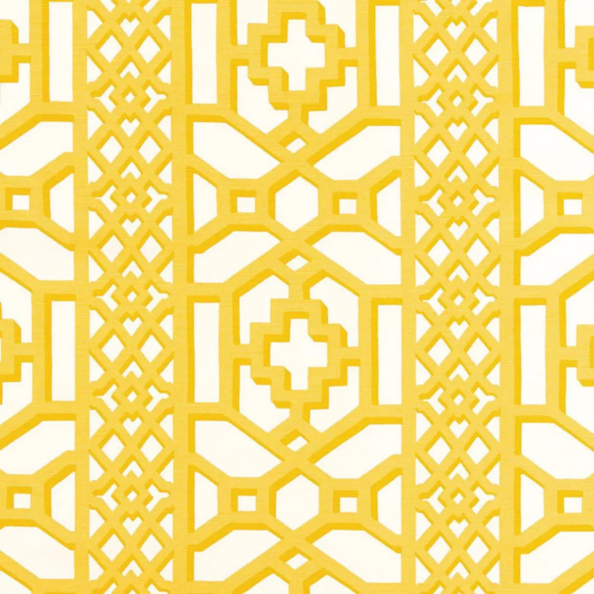 ZANZIBAR TRELLIS CHINTZ_ CANARY