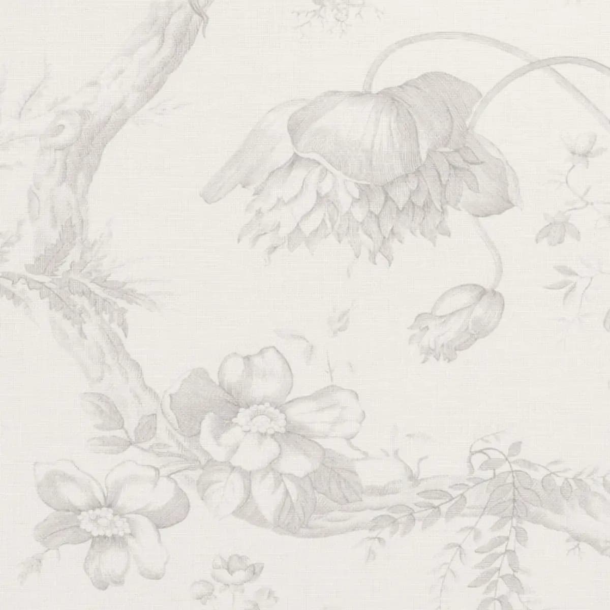 TOILE DE FLEURS_ GRISAILLE