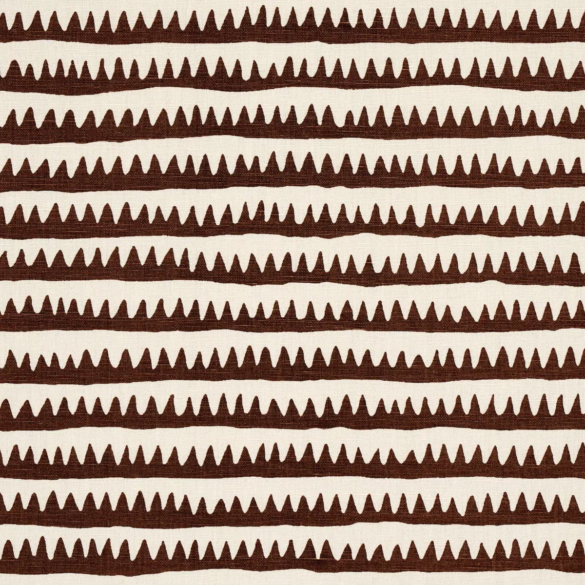 CORFU HAND PRINTED STRIPE_ BROWN