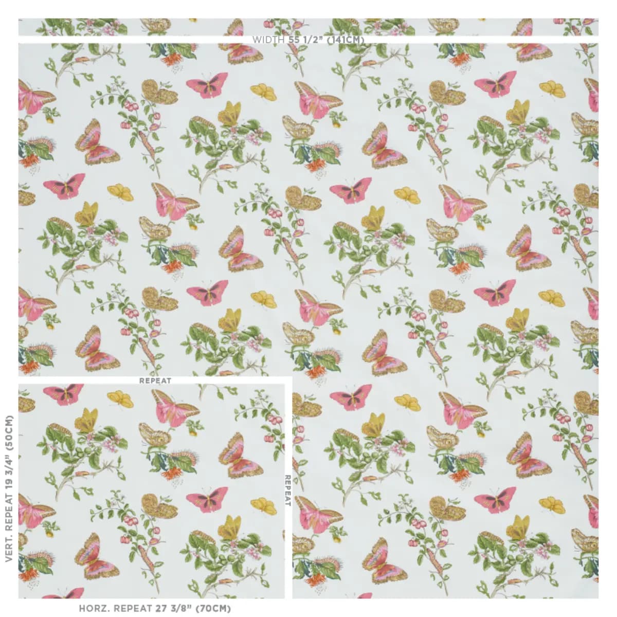 BAUDIN BUTTERFLY CHINTZ_ BLUSH