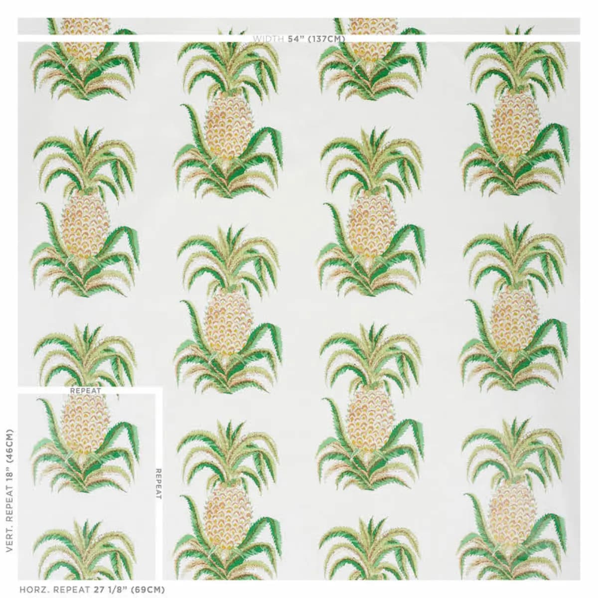 PINEAPPLES CHINTZ_ IVORY