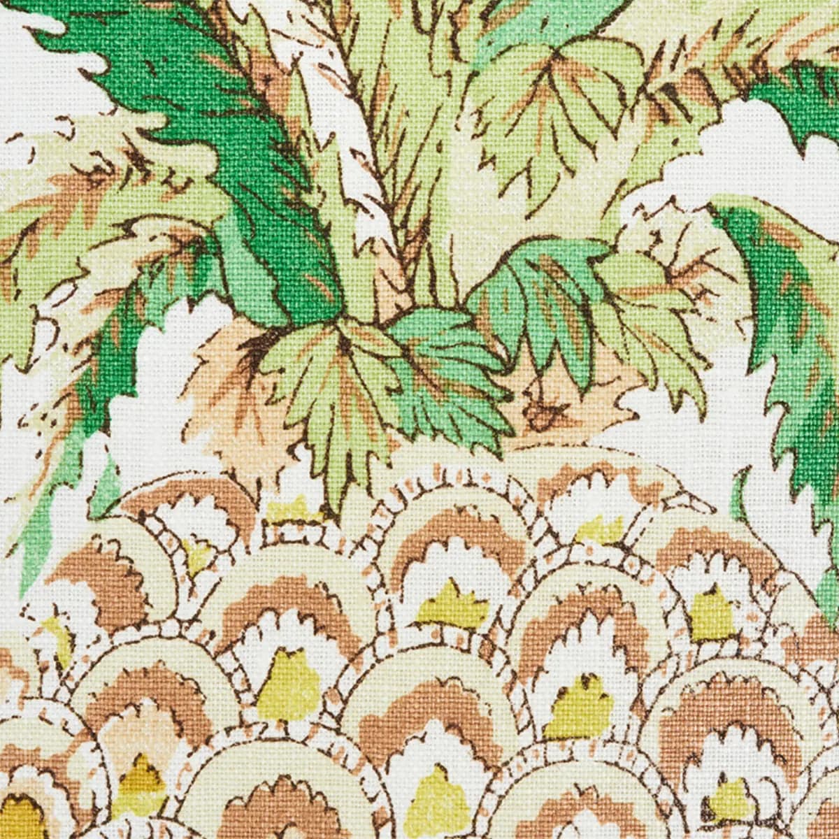 PINEAPPLES CHINTZ_ IVORY