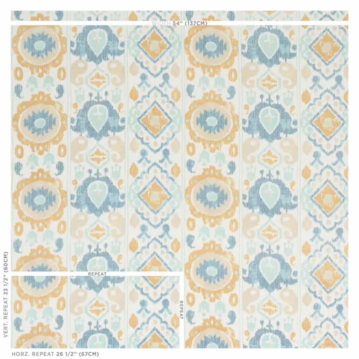 ELIZIA IKAT_ SKY & OCHRE