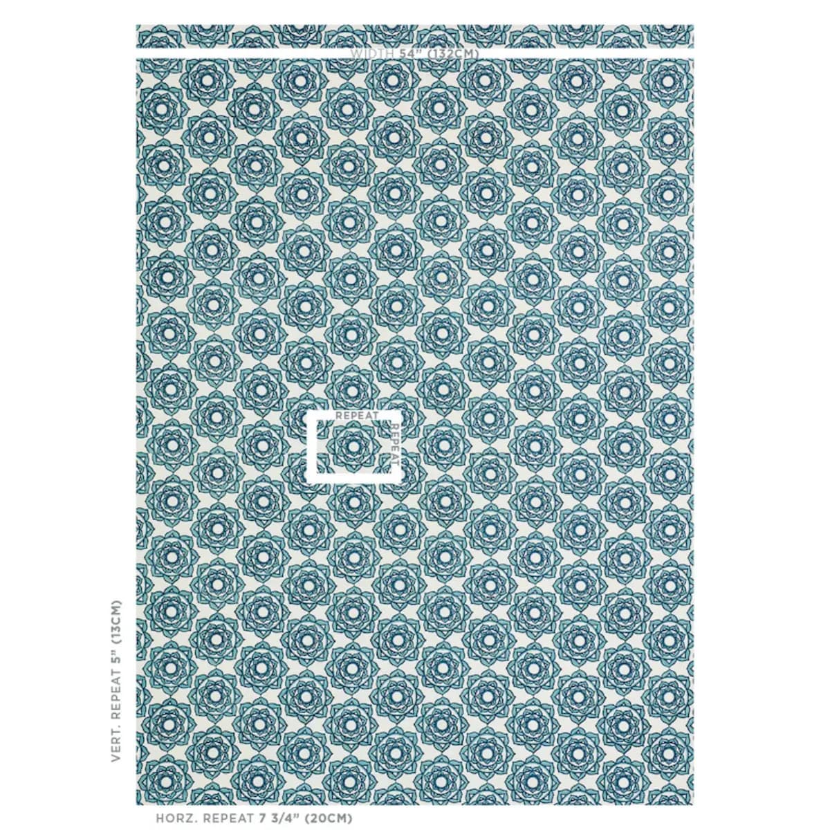 ROSE HAND BLOCK PRINT_ BLUE