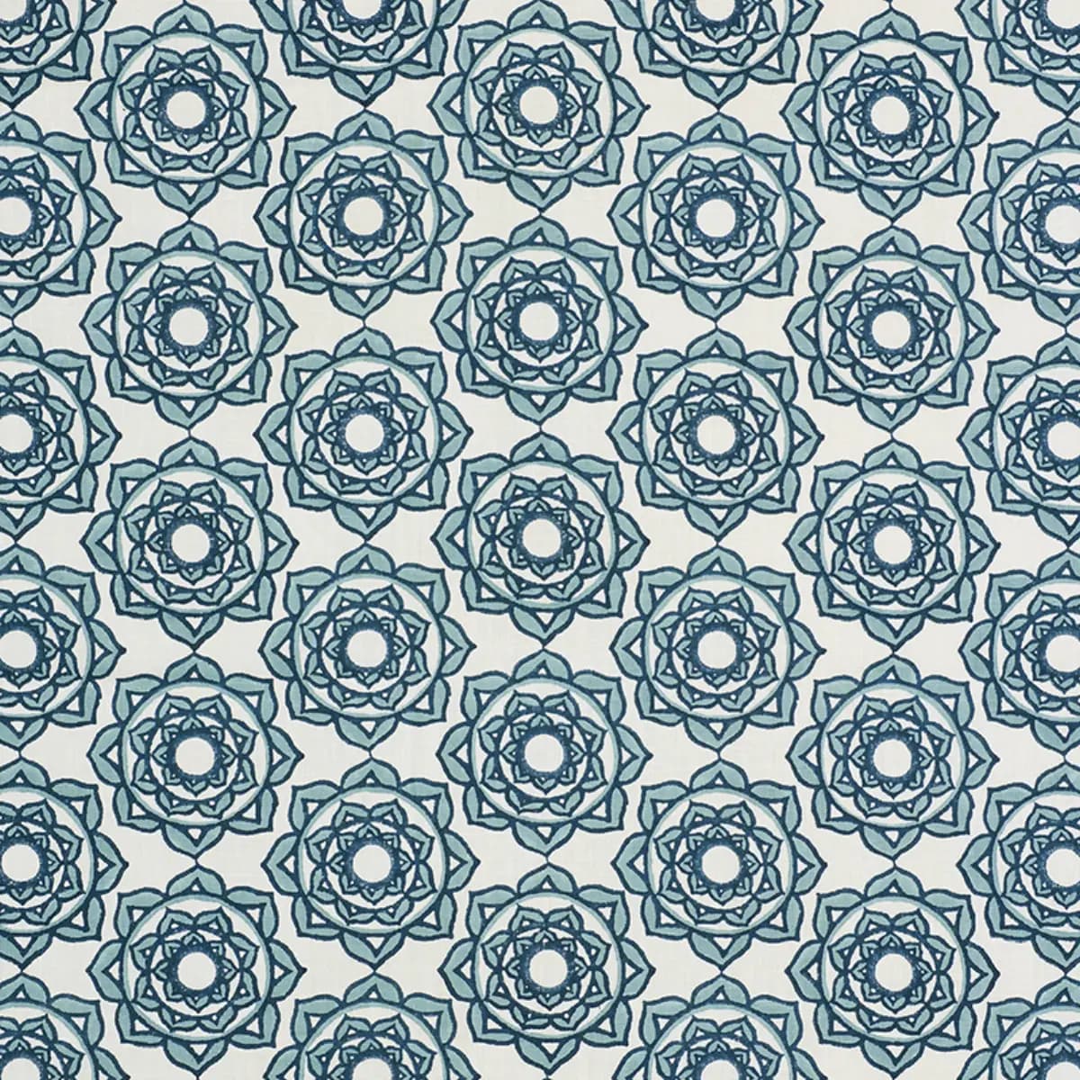 ROSE HAND BLOCK PRINT_ BLUE