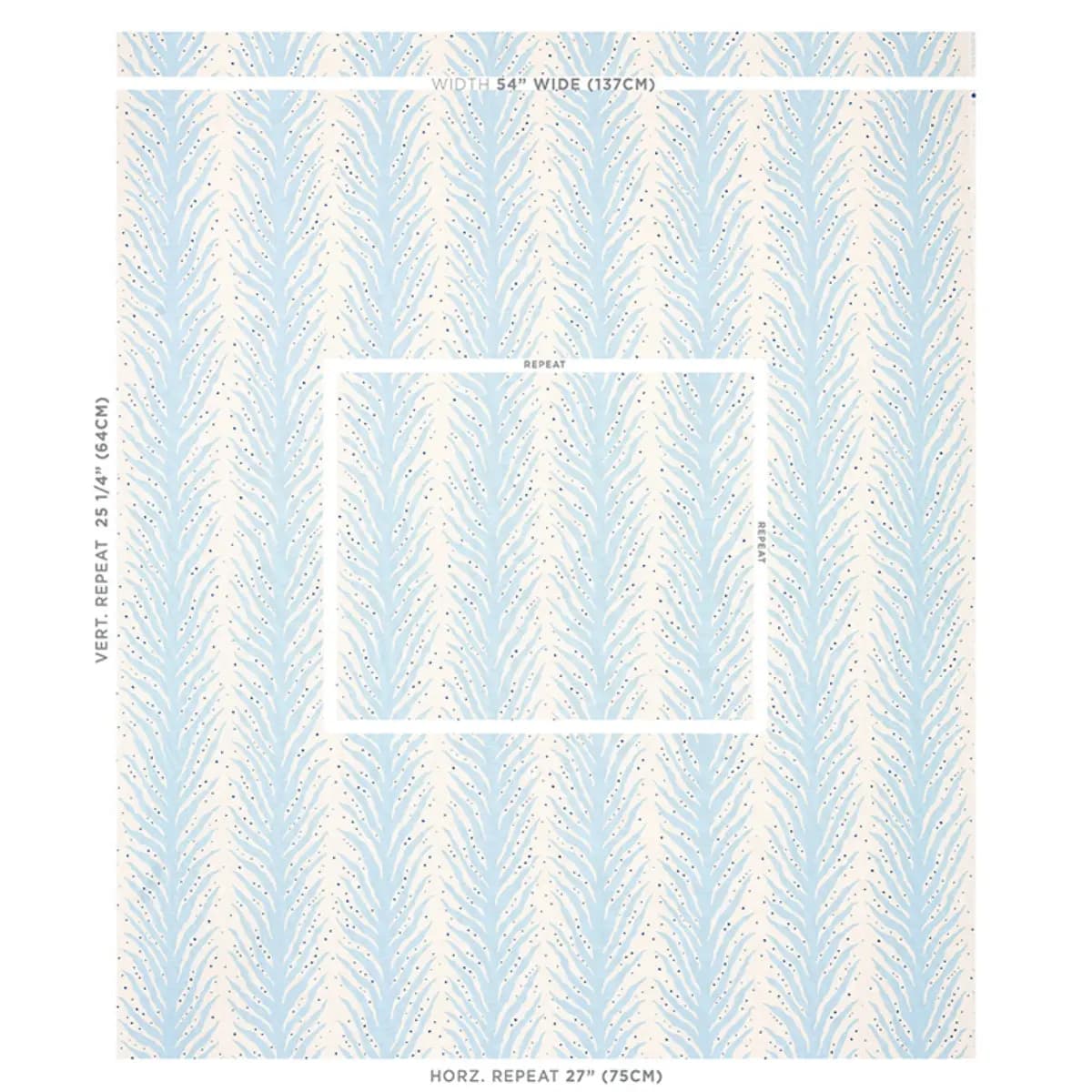 CREEPING FERN PRINT_ SLUMBER BLUE