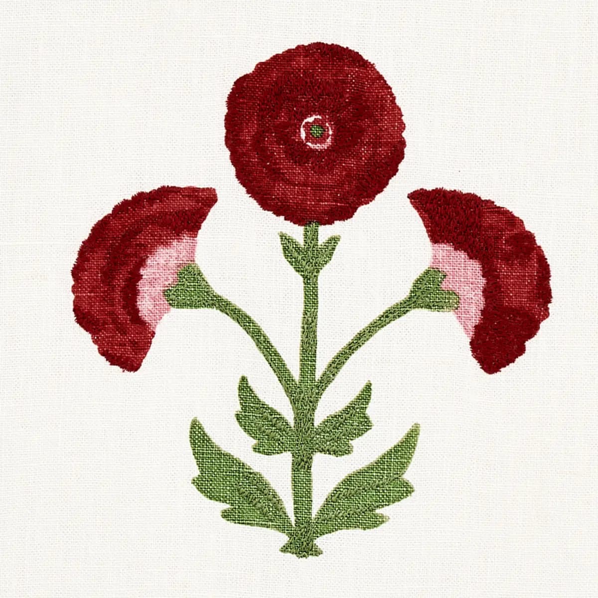 Saranda Flower Embroidery_ CARDINAL
