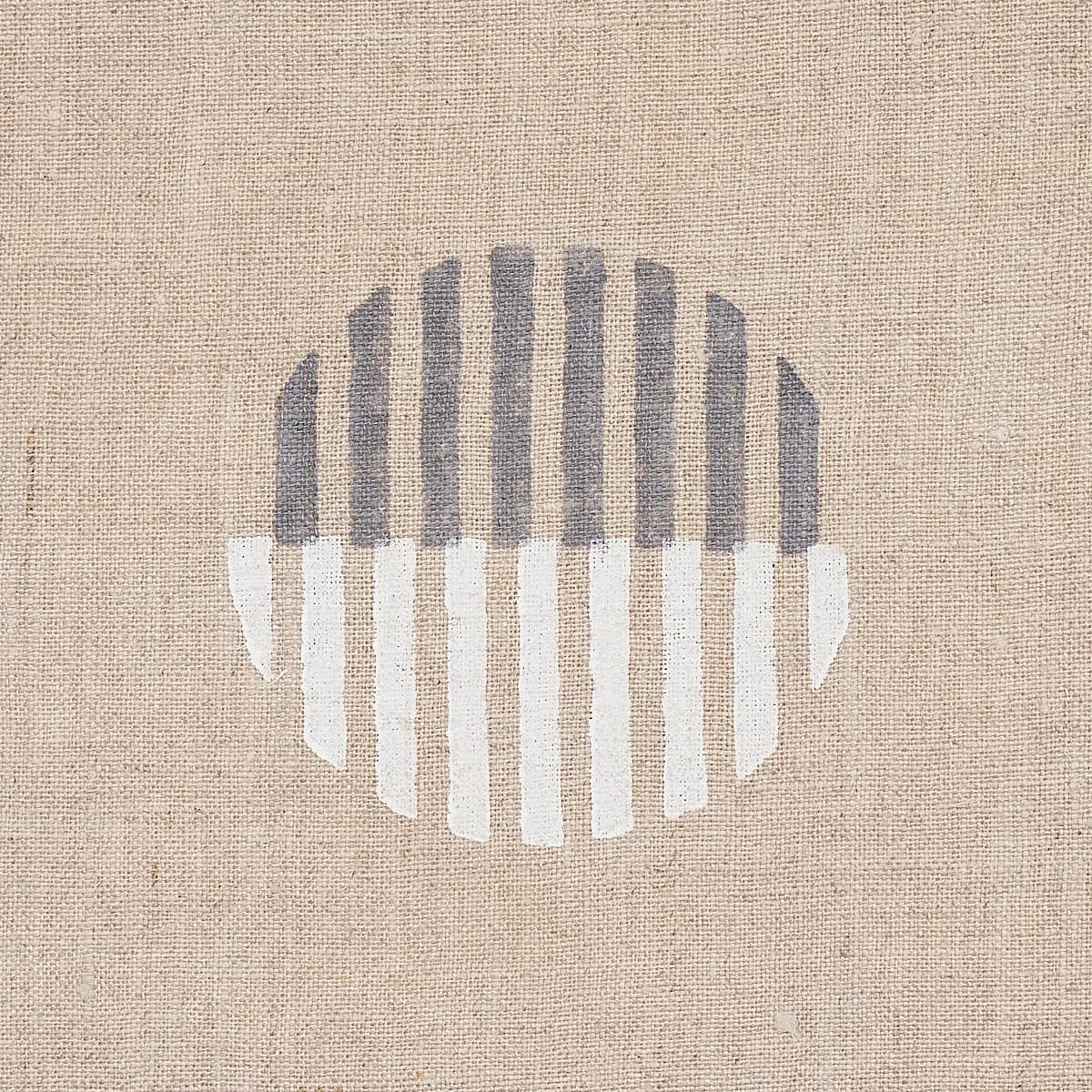ANDO HAND BLOCK PRINT_ IVORY & CHARCOAL ON NATURAL