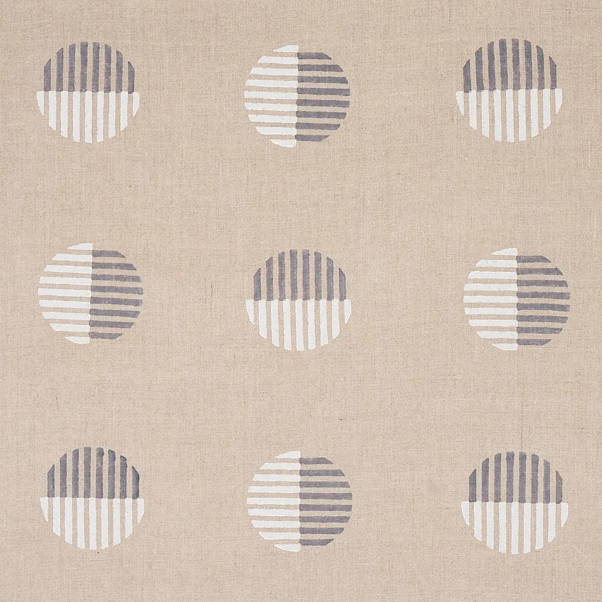 ANDO HAND BLOCK PRINT_ IVORY & CHARCOAL ON NATURAL
