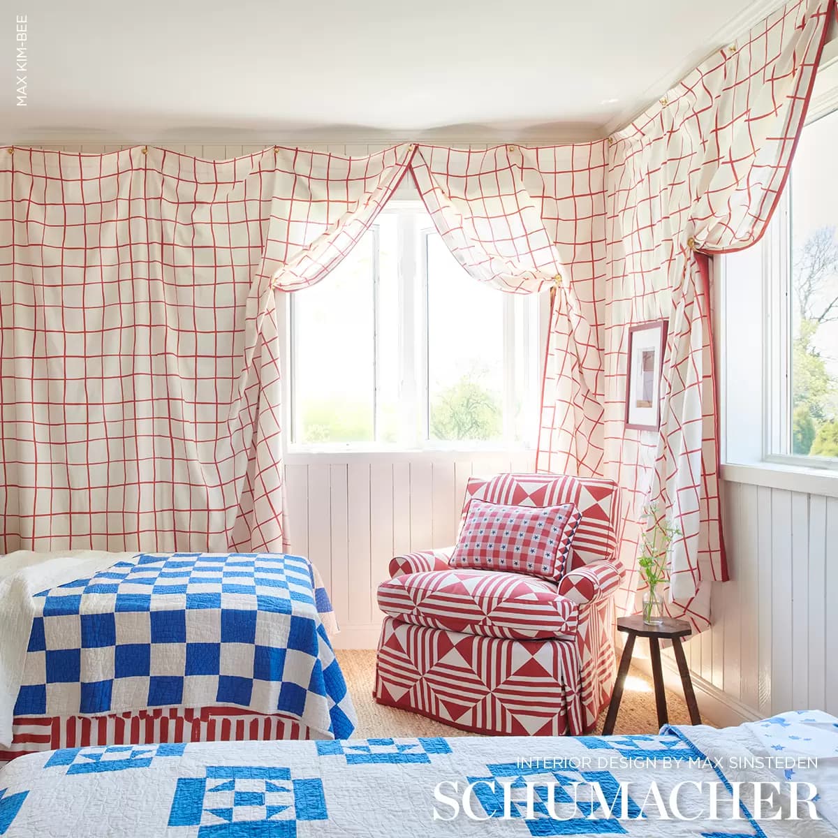 PAINTERLY WINDOWPANE_ RED
