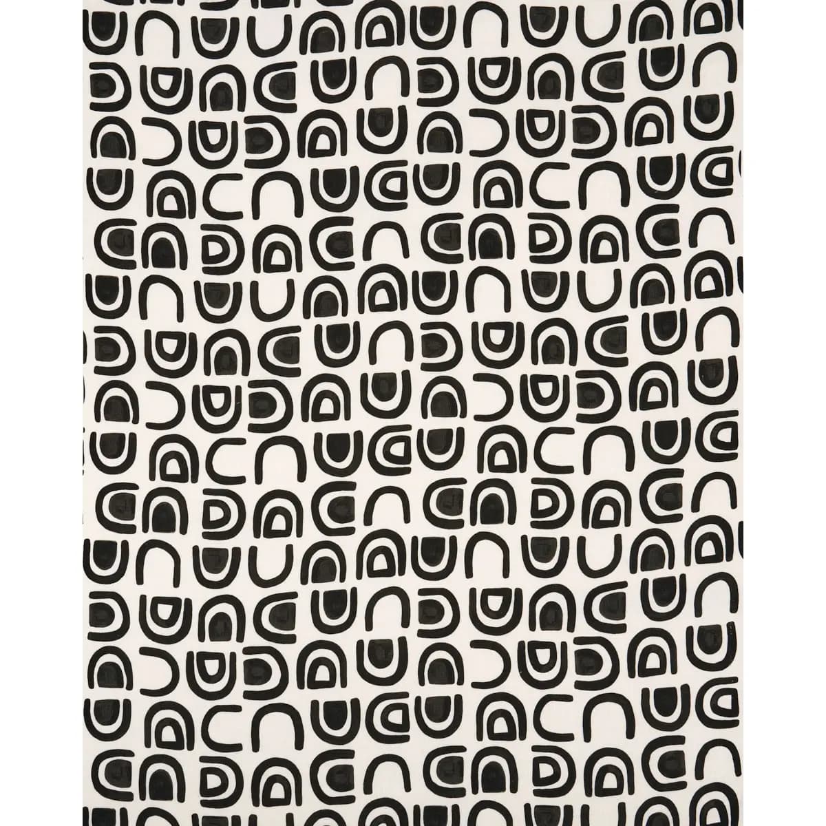 THRESHOLD PRINTED LINEN_ CARBON