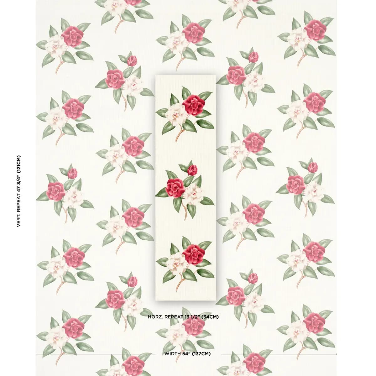 CASABLANCA FLORAL INDOOR/OUTDOOR_ GARNET