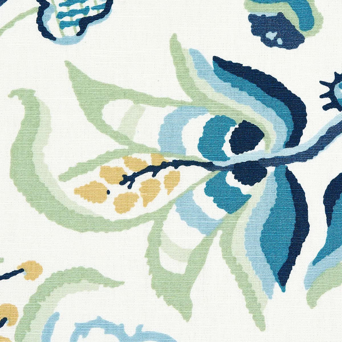 ALEXANDRA VINE LINEN_ NAVY & LEAF