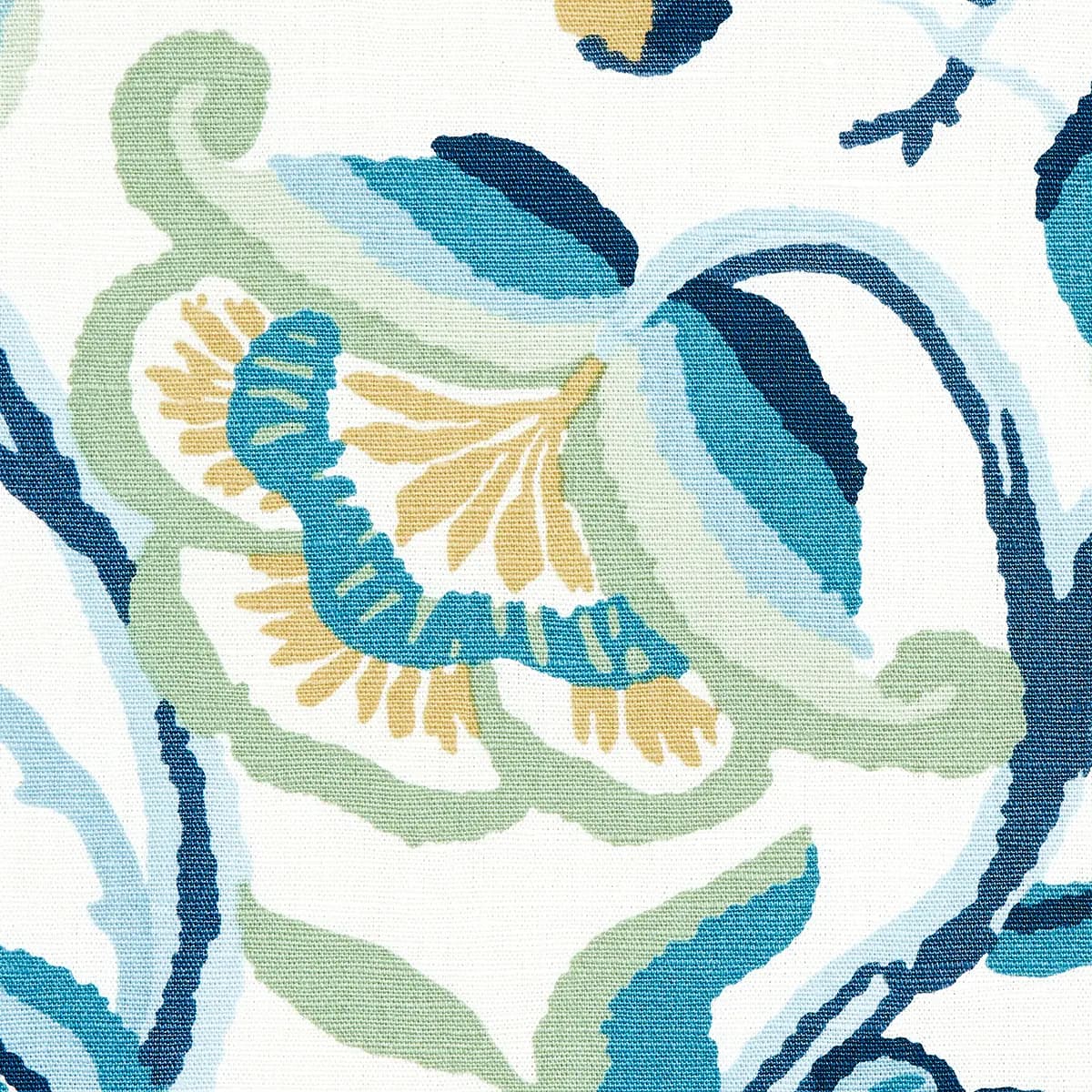 ALEXANDRA VINE LINEN_ NAVY & LEAF