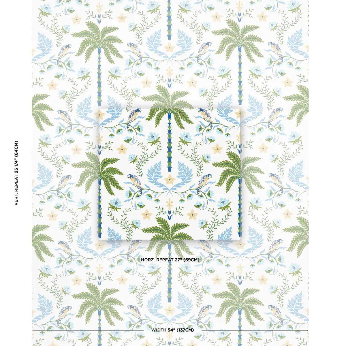 ISLAND PALM INDOOR/OUTDOOR_ BLUE & GREEN