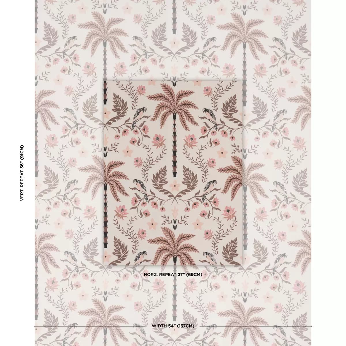 ISLAND PALM INDOOR/OUTDOOR_ PEACH & BROWN