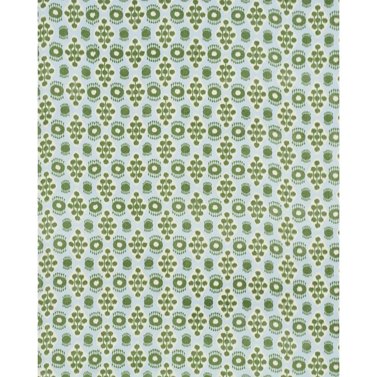 HAMILTON IKAT_ BLUE AND LEAF