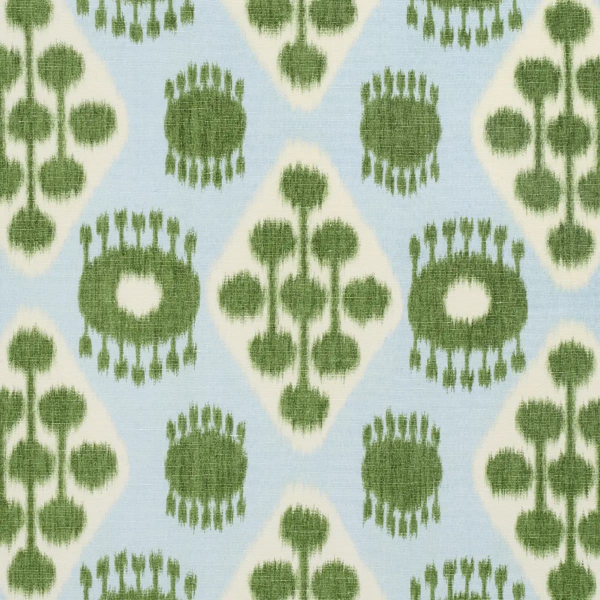 HAMILTON IKAT_ BLUE AND LEAF