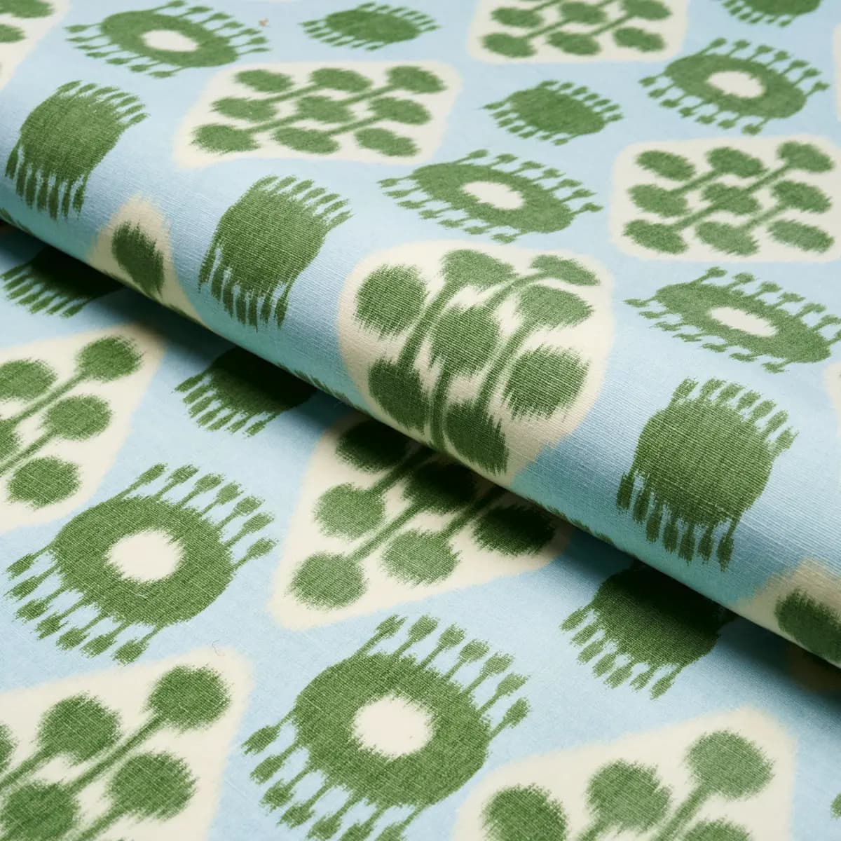 HAMILTON IKAT_ BLUE AND LEAF