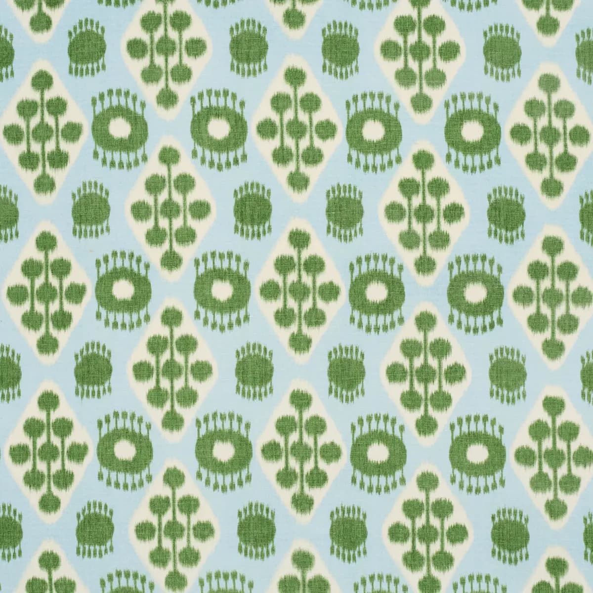 HAMILTON IKAT_ BLUE AND LEAF