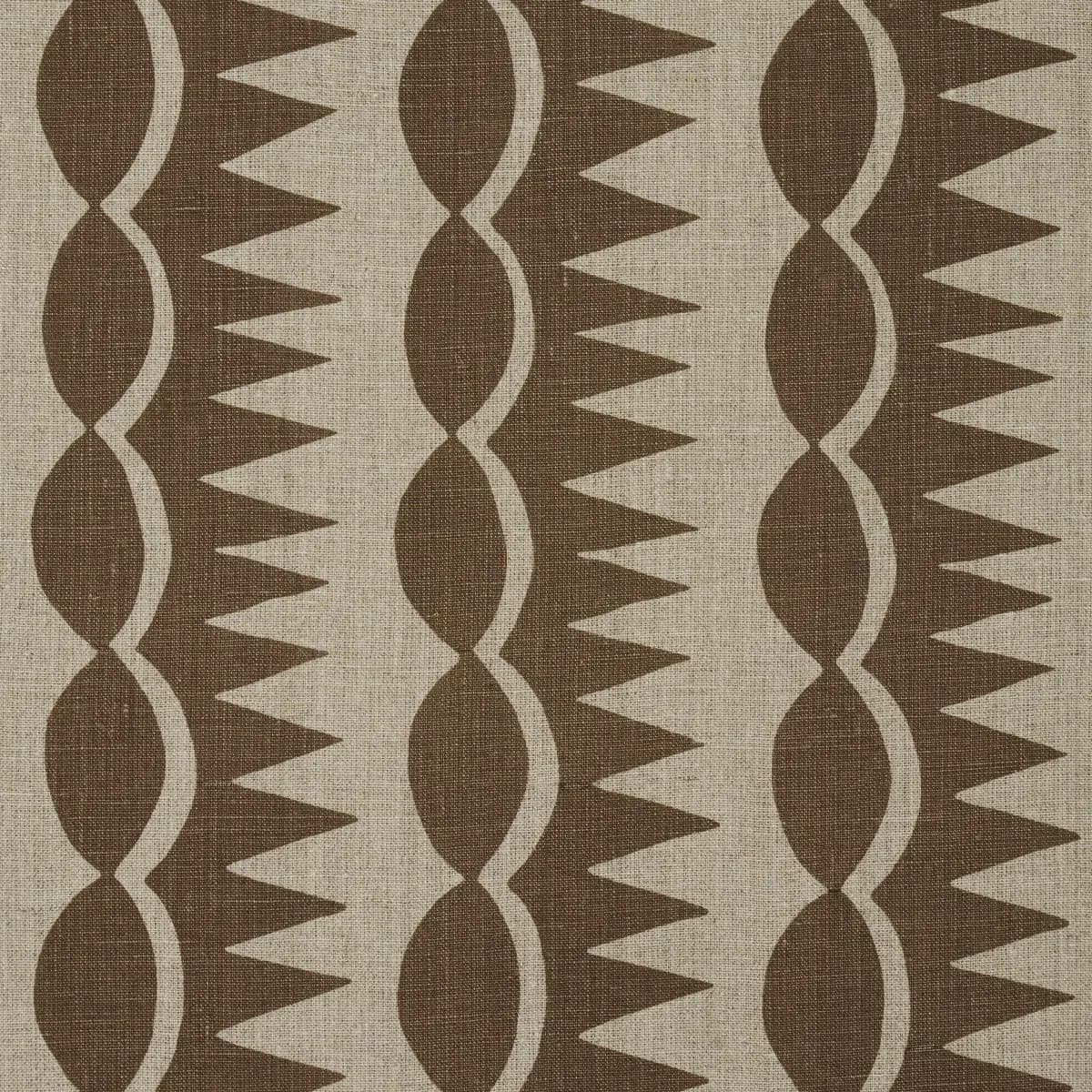 DAGGER STRIPE_ BROWN ON NATURAL