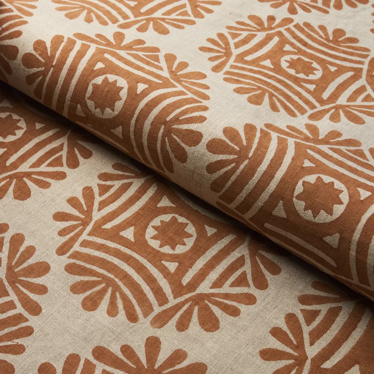 GILDED STAR BLOCK PRINT_ CINNAMON