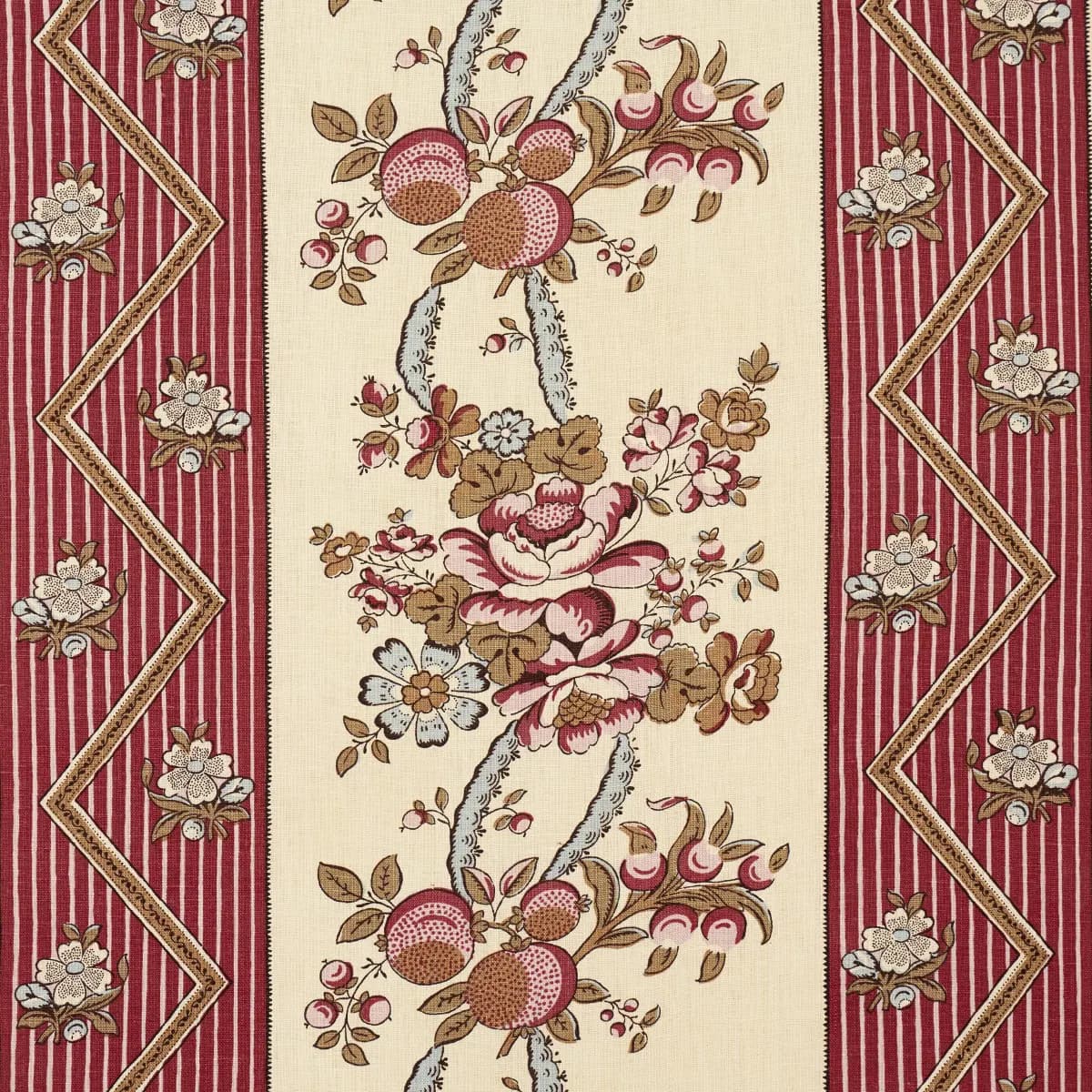 SYLVAIN FLORAL STRIPE_ ROUGE