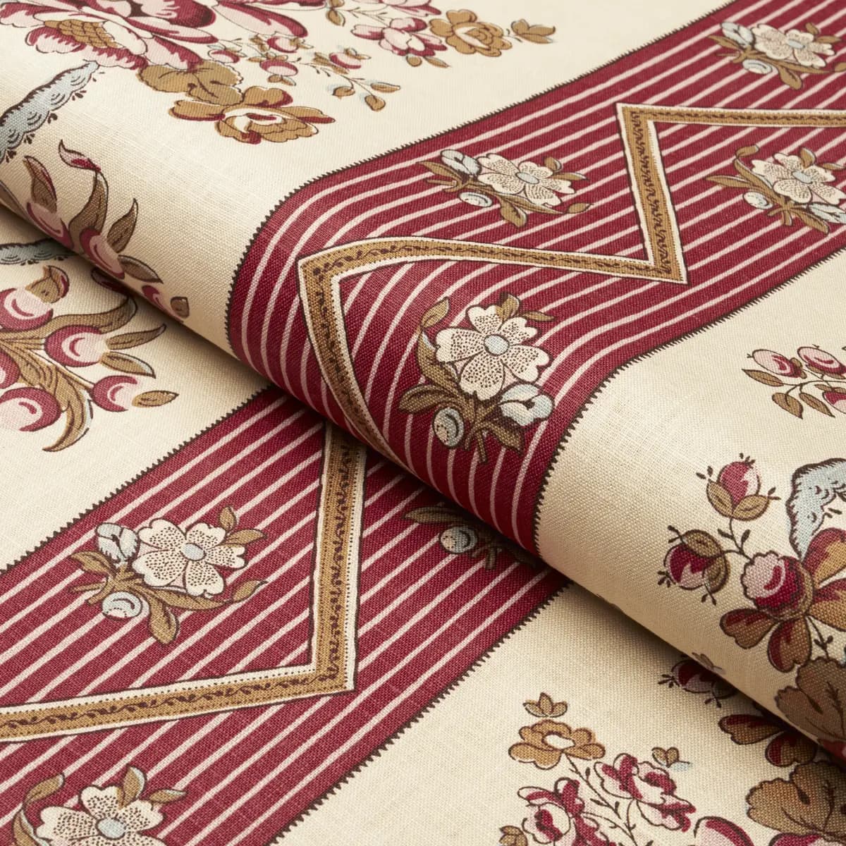SYLVAIN FLORAL STRIPE_ ROUGE