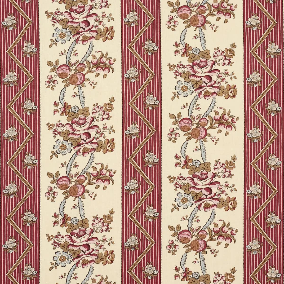 SYLVAIN FLORAL STRIPE_ ROUGE