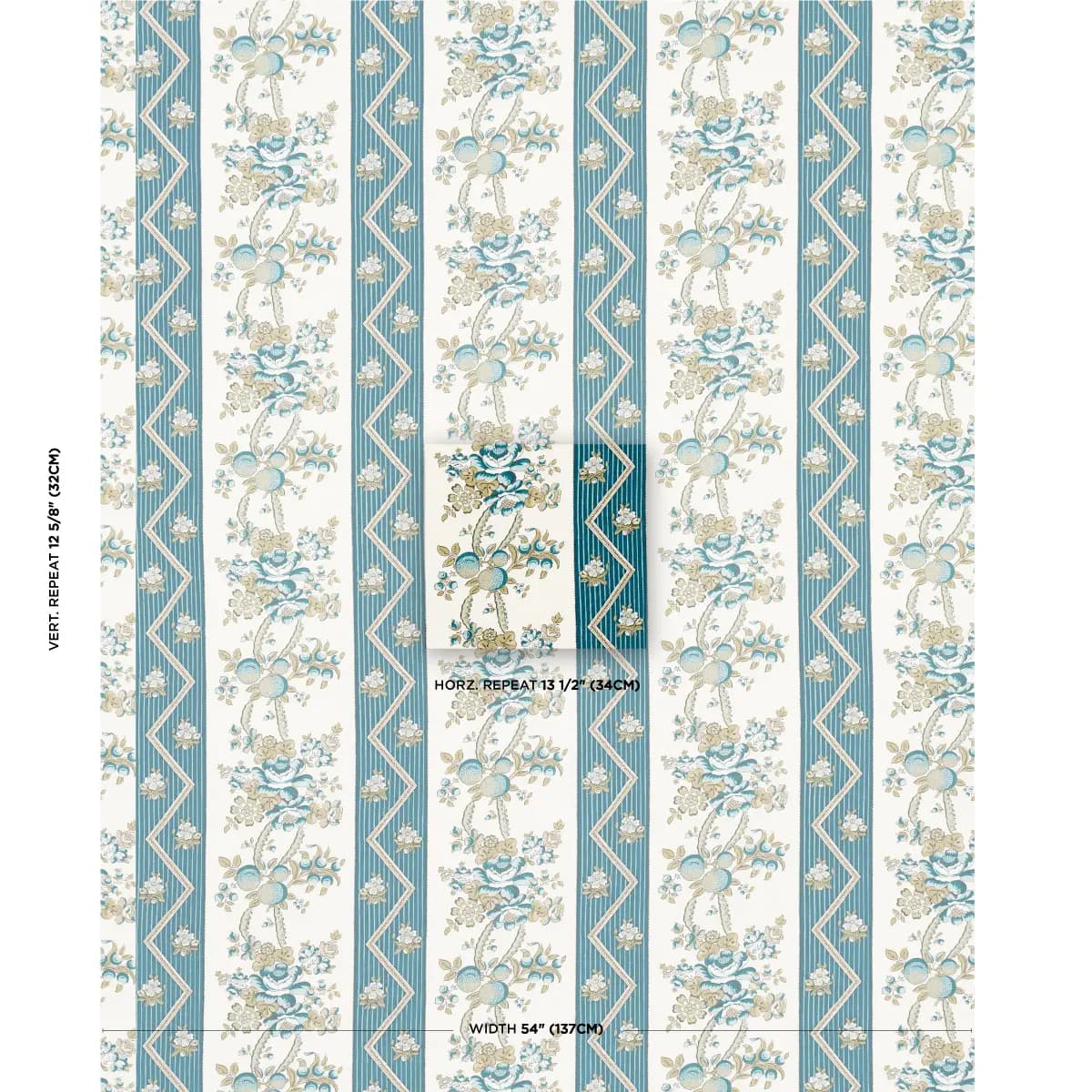 SYLVAIN FLORAL STRIPE_ TEAL