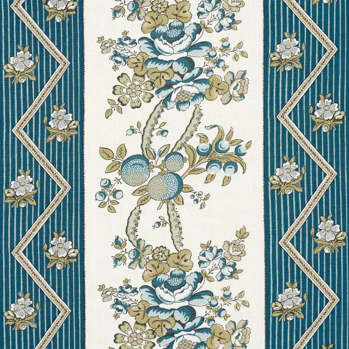 SYLVAIN FLORAL STRIPE_ TEAL