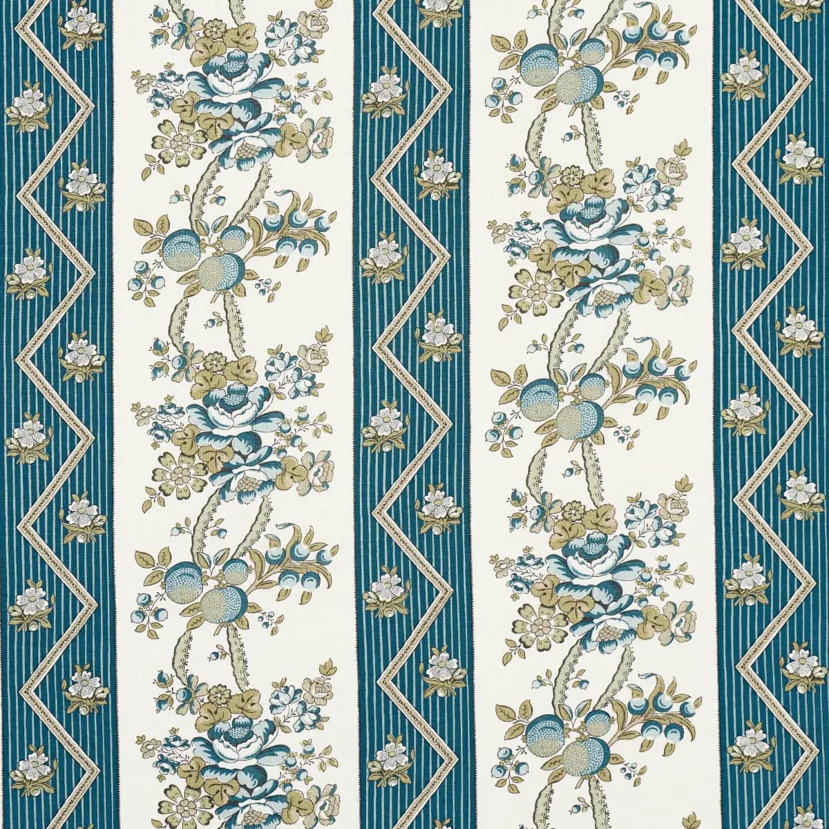 SYLVAIN FLORAL STRIPE_ TEAL