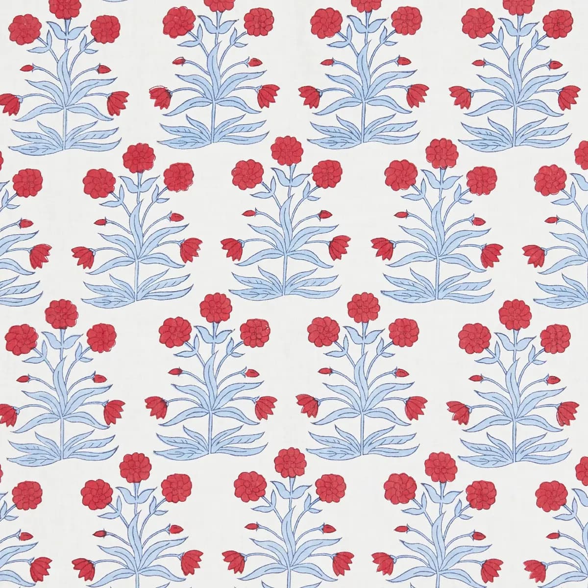 Mughal Hand Block Print_ CRIMSON SKY