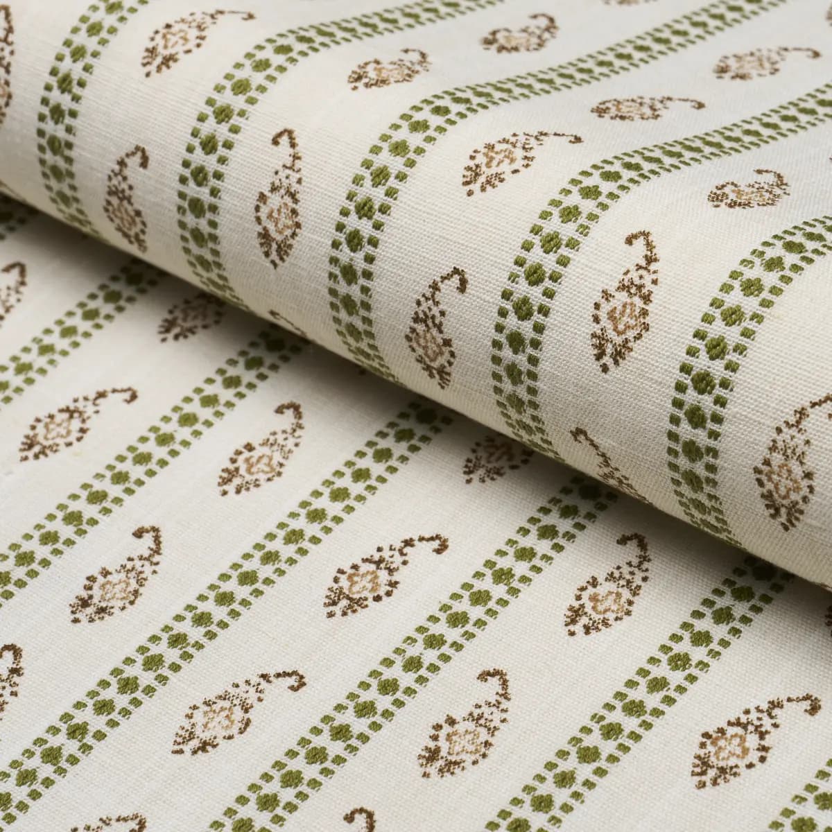 EDDIE WOVEN HAND BLOCK PRINT_ GREEN