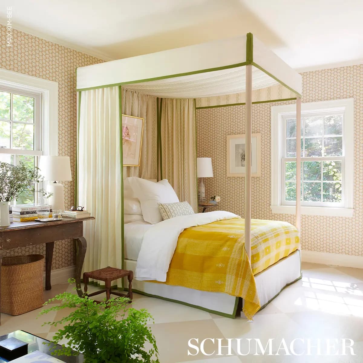 EDDIE WOVEN HAND BLOCK PRINT_ GREEN