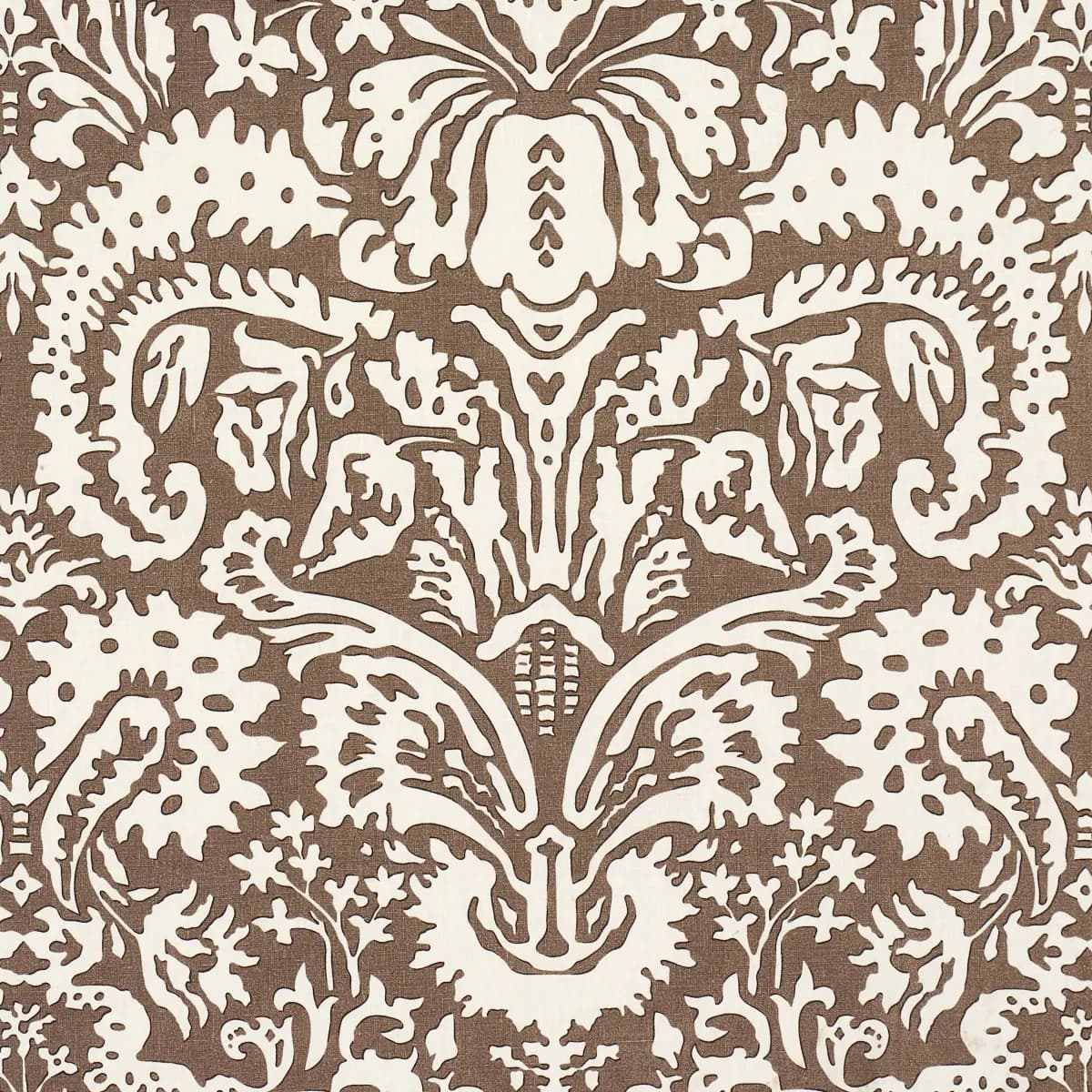 SUFFOLK DAMASK_ BROWN
