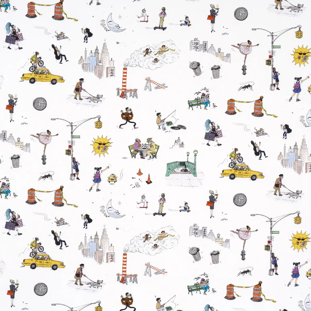 JOANA AVILLEZ'S STREET SCENES_ MULTICOLOR ON WHITE