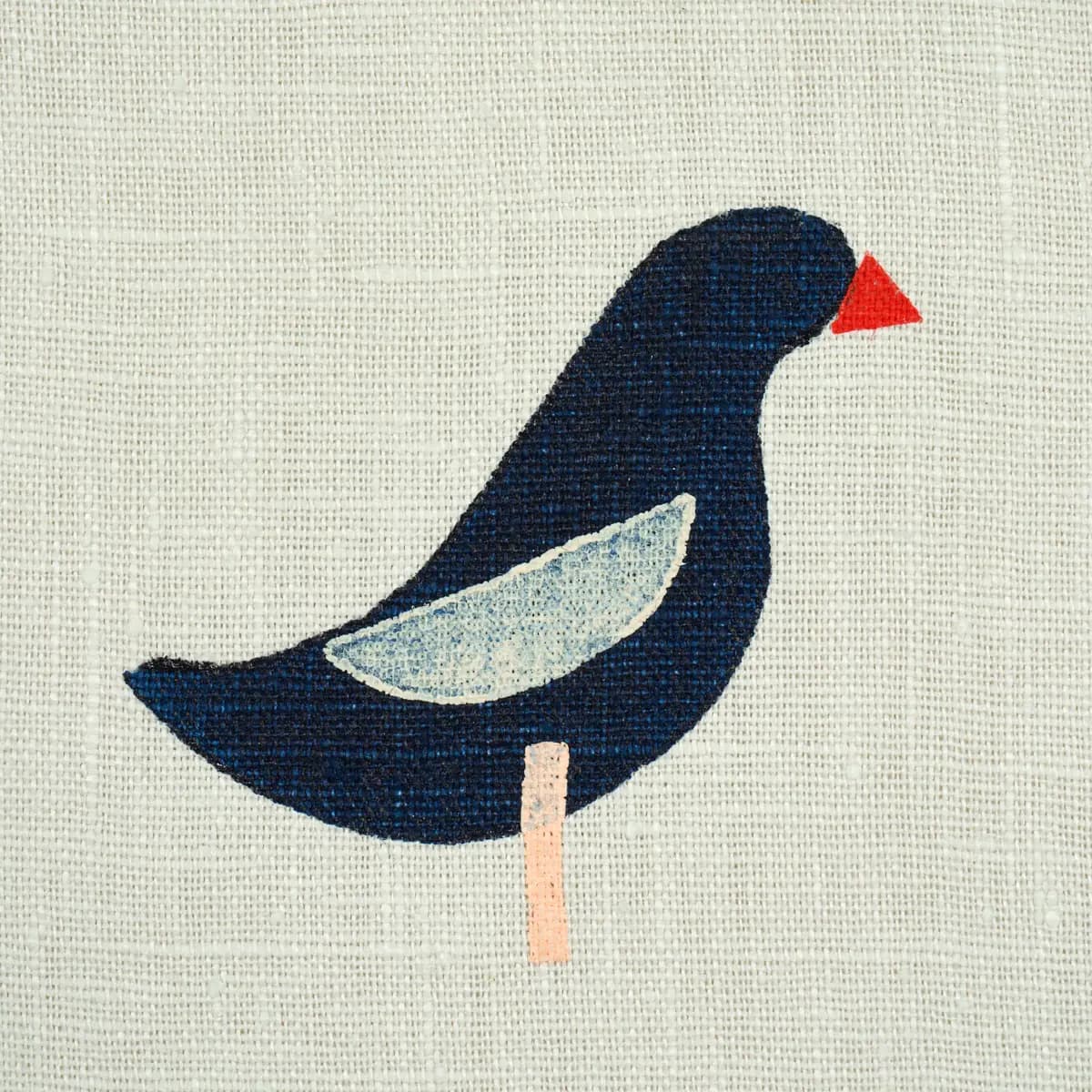 BIRDS HAND-BLOCK PRINT_ BLACK ON NATURAL