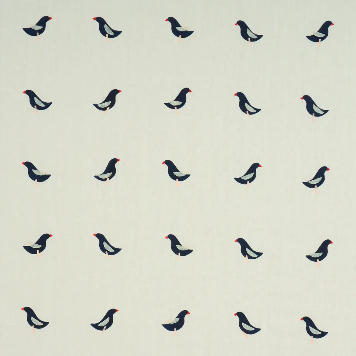 BIRDS HAND-BLOCK PRINT_ BLACK ON NATURAL