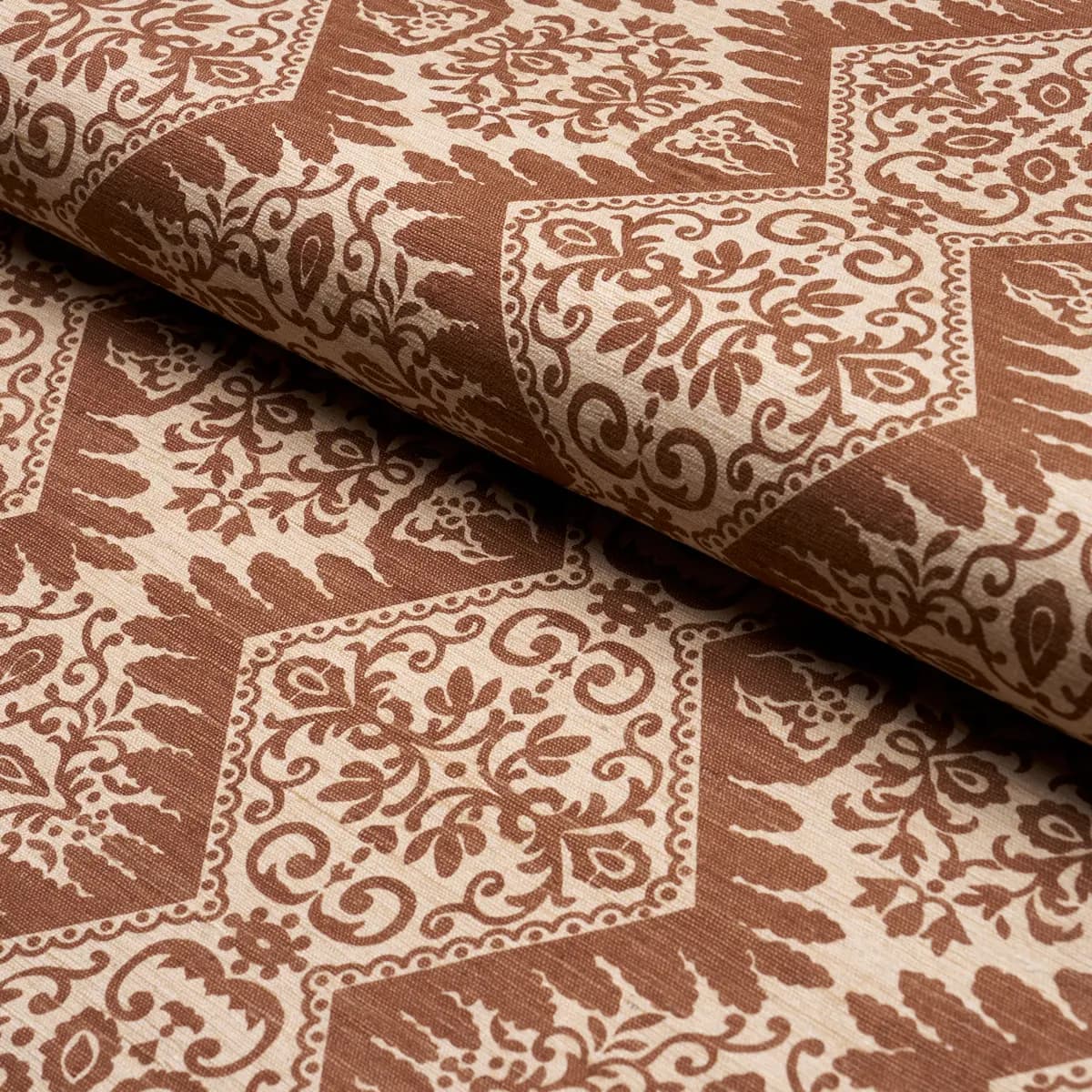 BERKELEY HAND PRINTED SILK_ CHESTNUT