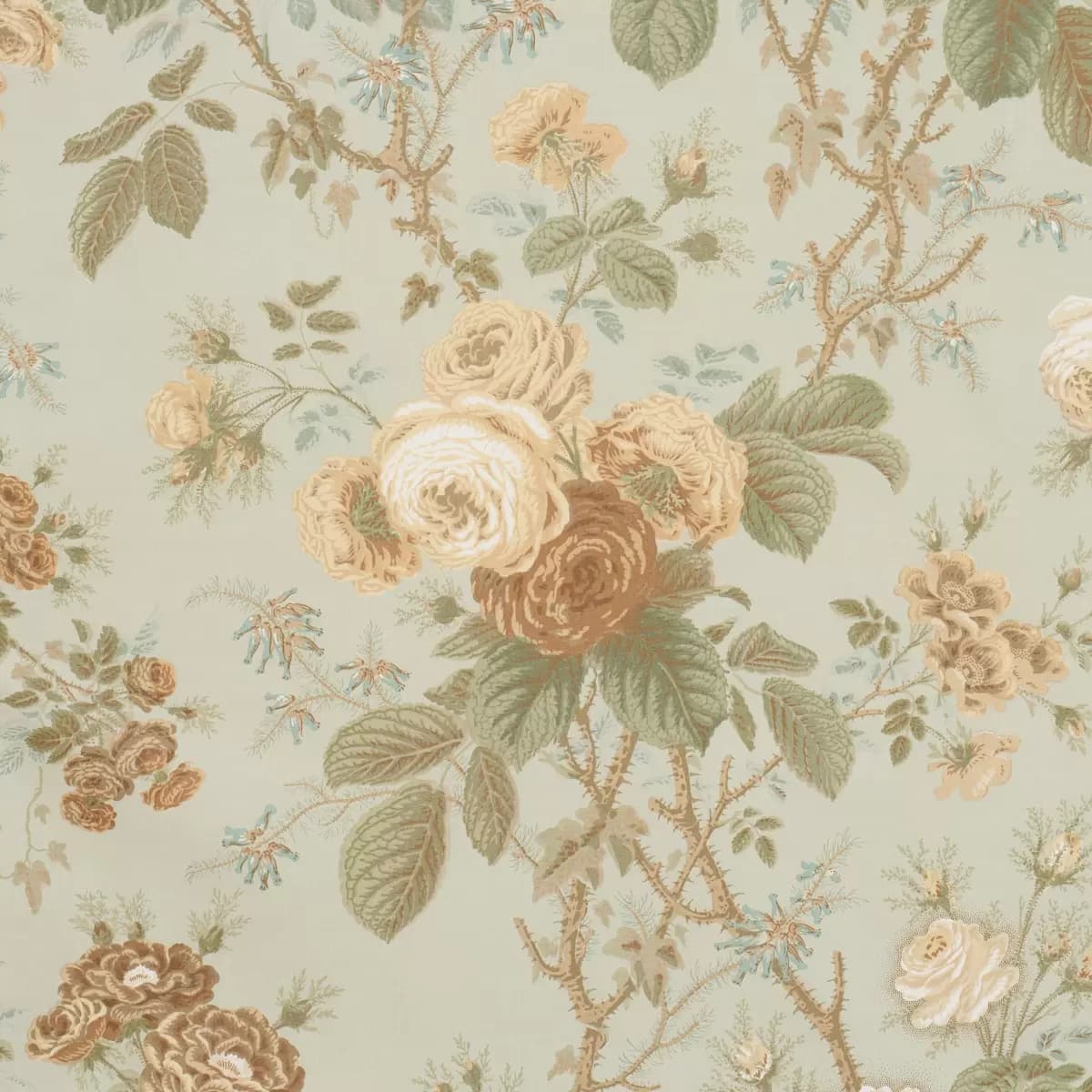 SHE WALKS IN BEAUTY CHINTZ_ CELADON