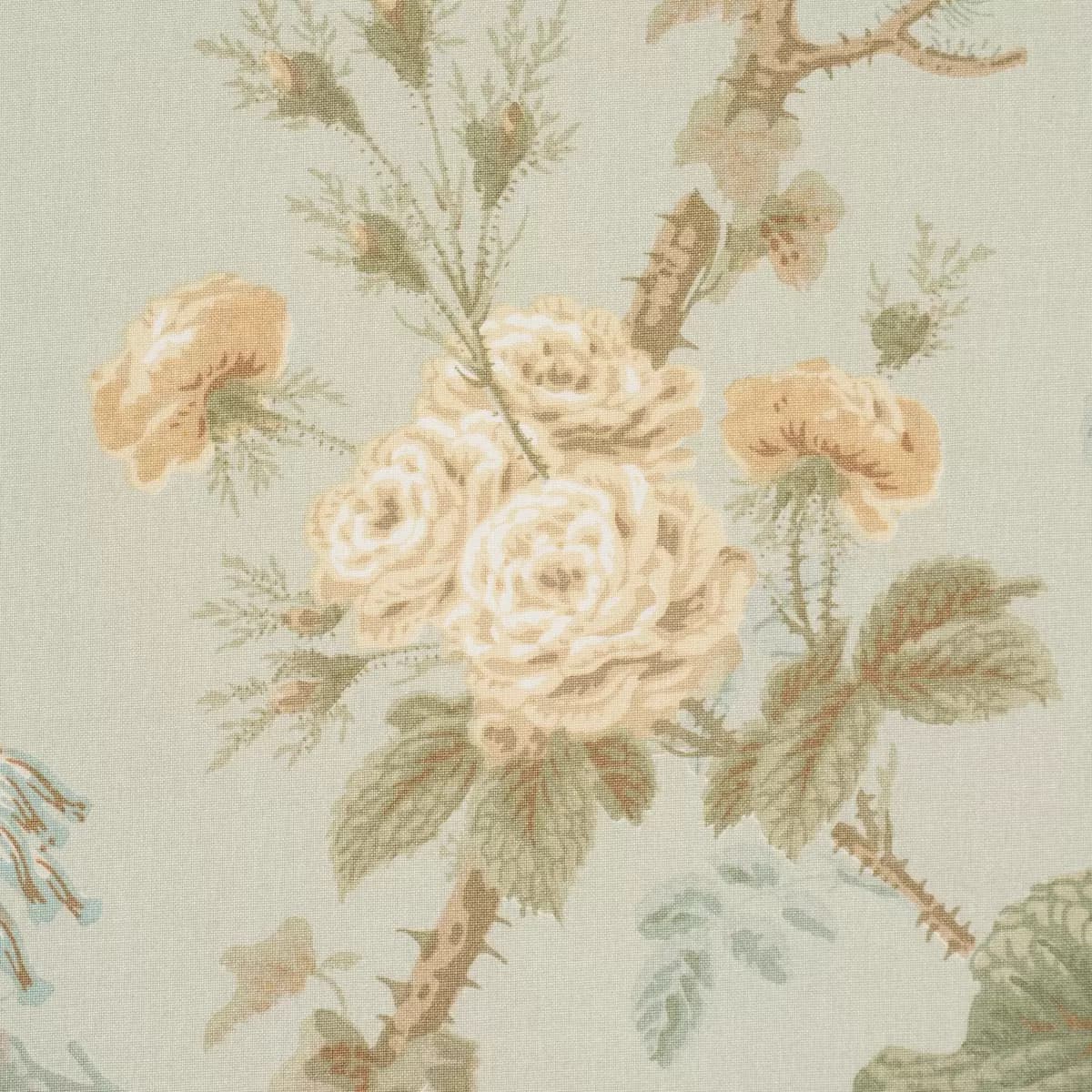 SHE WALKS IN BEAUTY CHINTZ_ CELADON