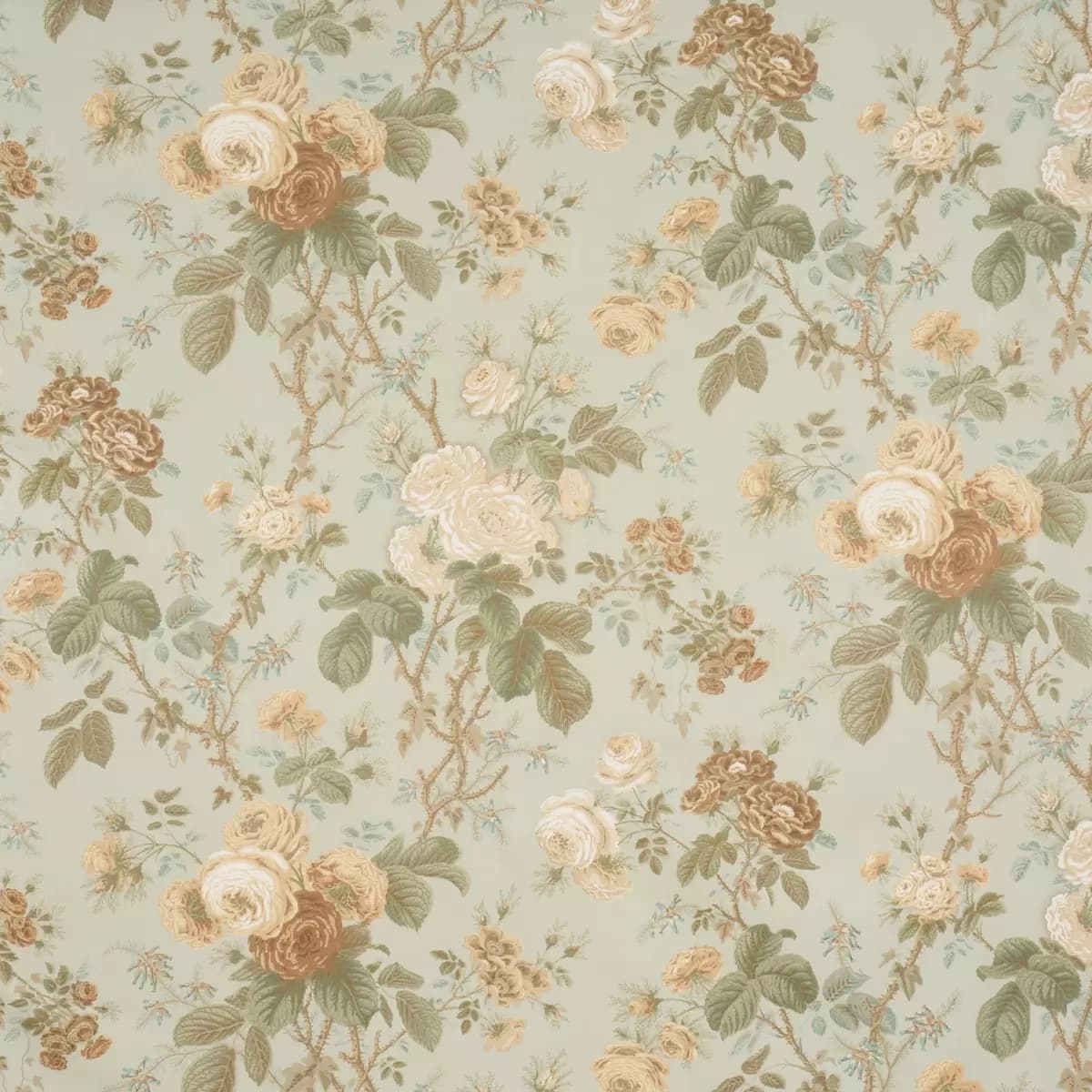 SHE WALKS IN BEAUTY CHINTZ_ CELADON