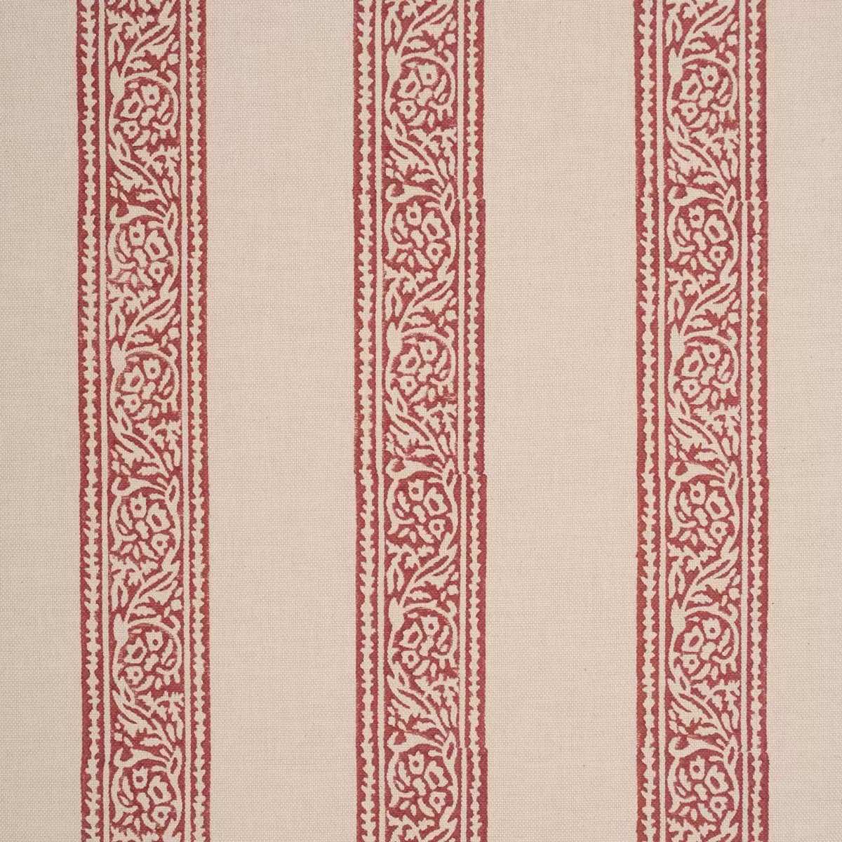 MAHDAVI STRIPE HAND-BLOCK PRINT_ RED