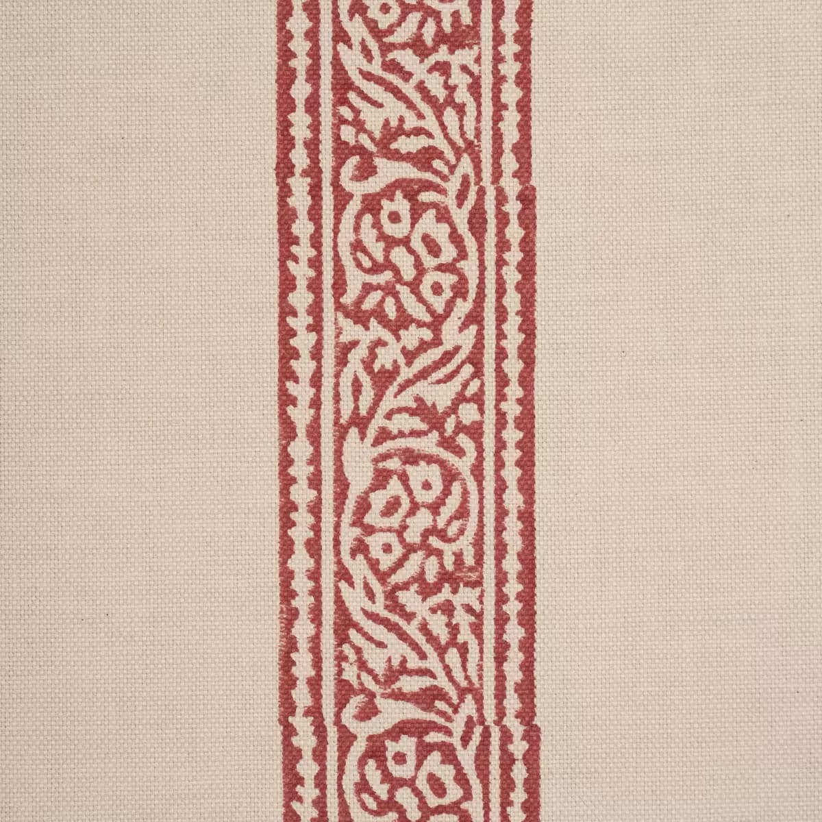 MAHDAVI STRIPE HAND-BLOCK PRINT_ RED