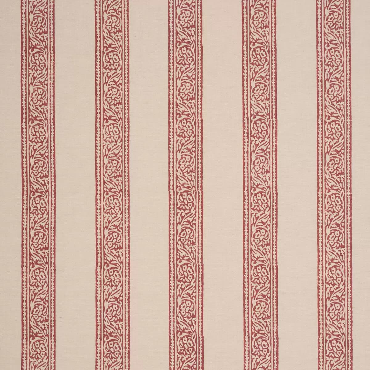 MAHDAVI STRIPE HAND-BLOCK PRINT_ RED
